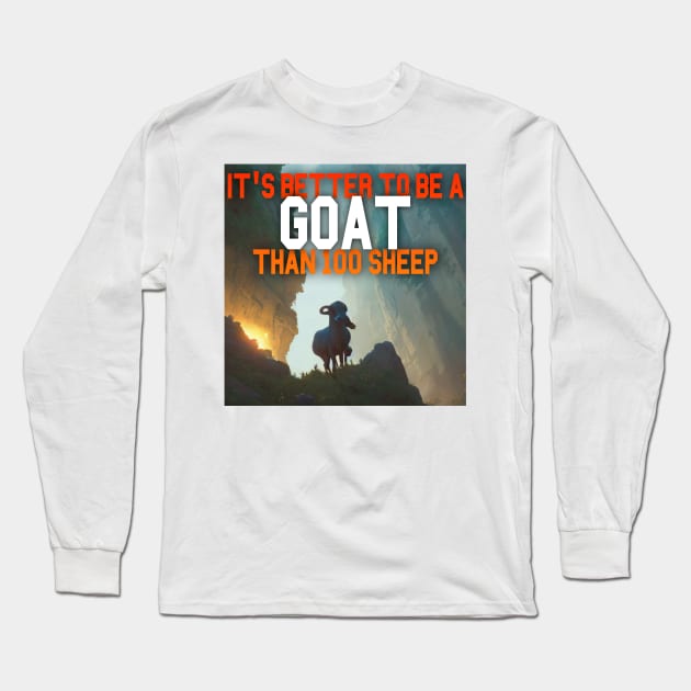 Goat Simulator It&#39;s Better to Be A Goat Than 100 Sheep Long Sleeve T-Shirt by Trendy-Now